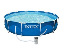 Каркасный круглый бассейн+фильтр (366х76см, 6503 л) Intex 28212 Синий MR 28212 фото