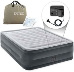Надувне ліжко велюр із вбудованим електричним насосом (203-152-56см) Intex 64418 64418 фото