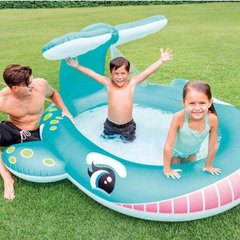 Дитячий надувний басейн Кіт (розміром 201-196-91см, об'єм: 200л, душ, зливальний клапан) Intex 57440