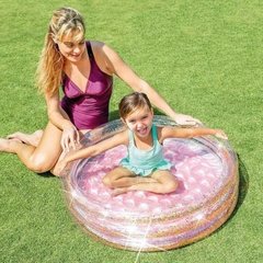 Надувний круглий басейн дитячий (розмір 86-25см, об'єм-56л, ремкомплект) Intex 57103