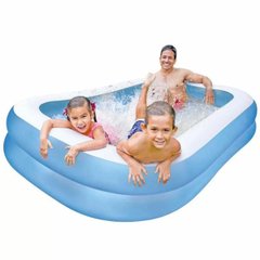 Надувний прямокутний басейн дитячий (розмір 203х152х48 см, об'єм-540л, ремкомплект) Intex 57180